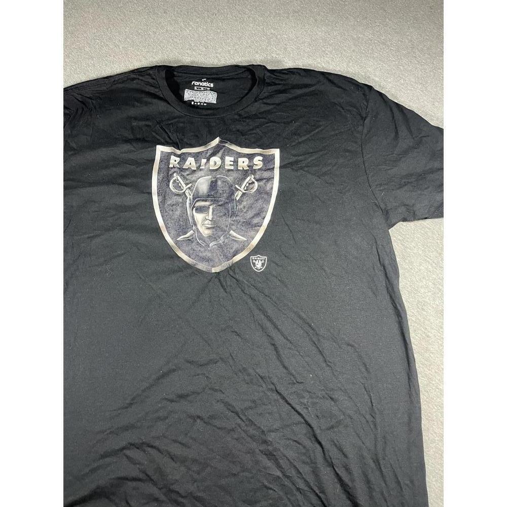 New NFL Fanatics Las Vegas Raiders Men’s XL Black Football Sports T-Shirt New